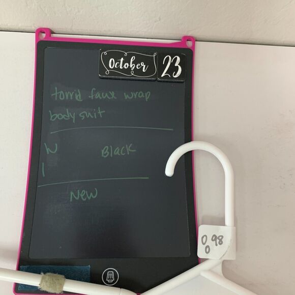 Torrid Surplice Bodysuit Womens 1 Stretch Long Sleeve Chiffon Back Tie Black - Picture 15 of 16